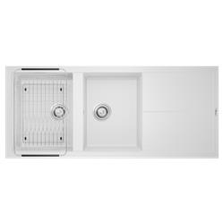 Chậu rửa bát Konox Granite Sink Livello Smart 1160 – White Silver