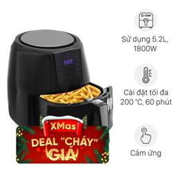 Nồi chiên không dầu Lock&Lock 5.2 lít EJF357BLK 