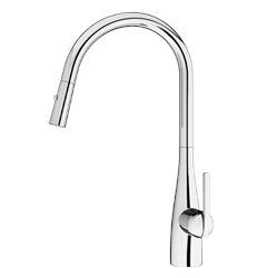 Vòi rửa bát dây rút Konox Curva Chrome