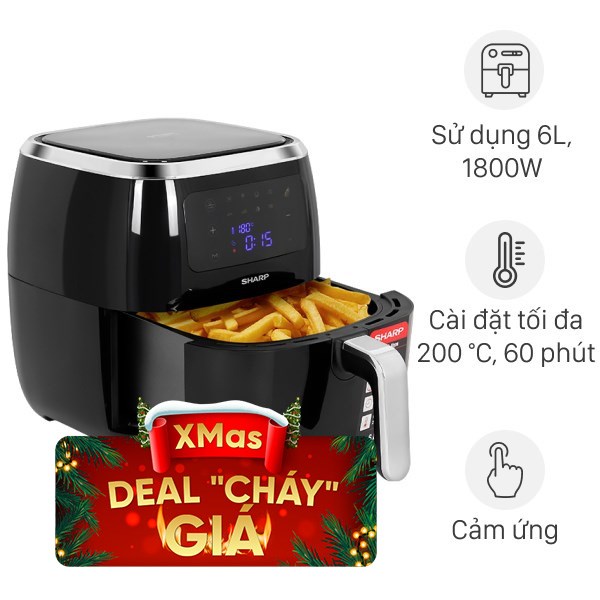 Sharp 6.8 lít KF-AF68EPV-BK 